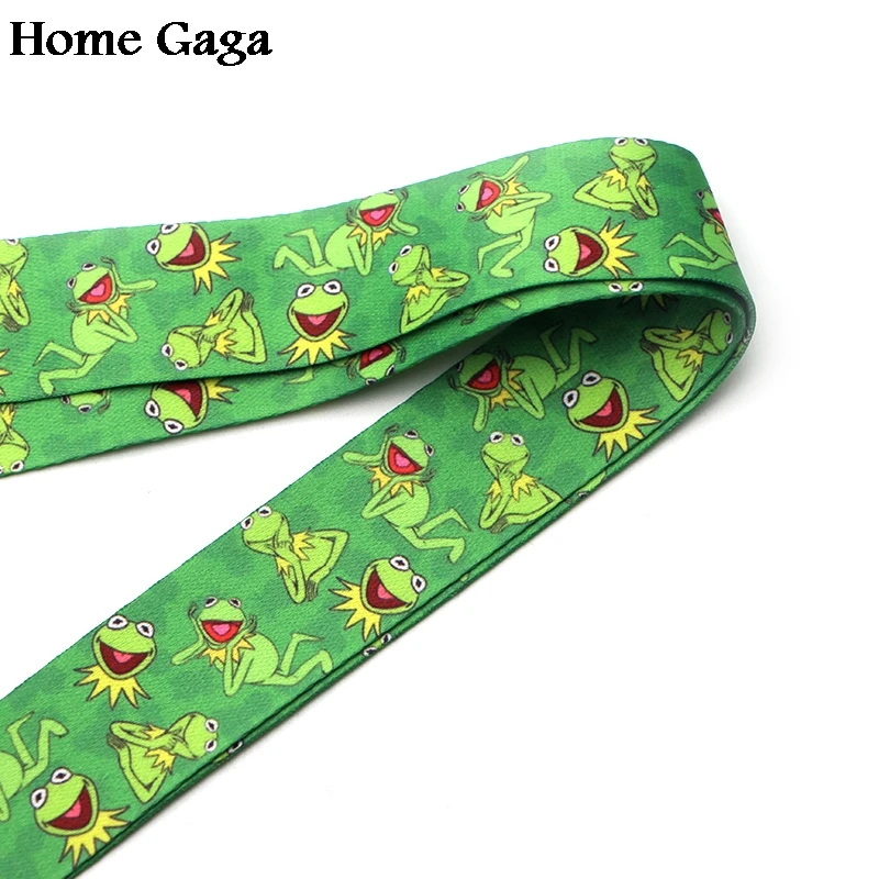 D0341 Homegaga kermit the frog Мультяшные Брелоки для ключей ремешки на шею детей брелок ID