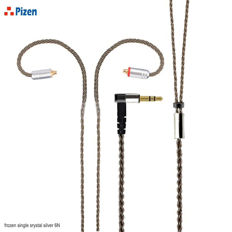 

PIZEN S316 6N earphone cable Frozen single crystal silver for shure se215 se535 se846 senfer dt6 DT2 plus mmcx port 3.5mm 1.2M