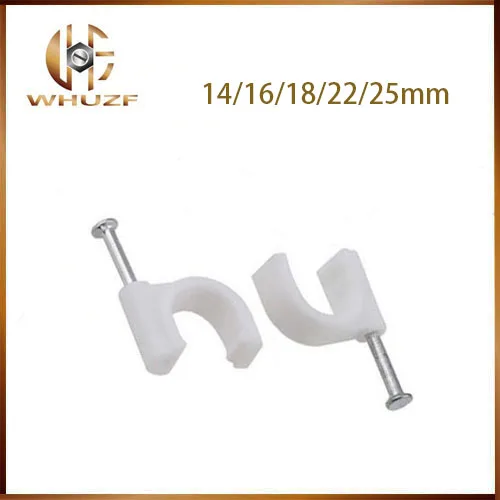Cable fixed 14/16/18/22/25mm Flat or Round CCircle Path cable clips with Nail Wire U Circle Clamp | Обустройство дома