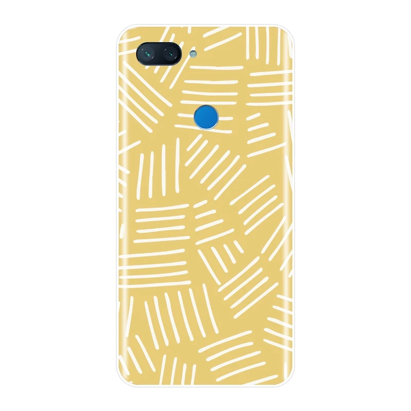 Чехол для телефона Xiaomi Mi A1 A2 Lite 8 SE силиконовый мягкий желтый кот девушка звезда