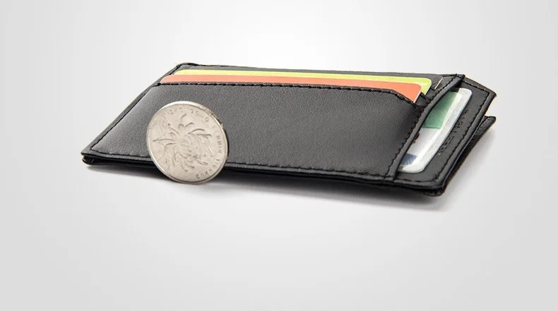 Тонкий мужской держатель для кредитных карт из искусственной кожи лаконичная сумка Для мужчин кошелек бумажник банк Чехол Мужской Кошелек carteira masculina