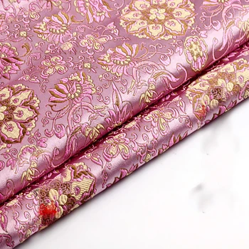 

75x100cm Imported Japanese style pink Metallic Jacquard Brocade Fabric,3D jacquard yarn dyed fabric for Women Coat Dress Skirt