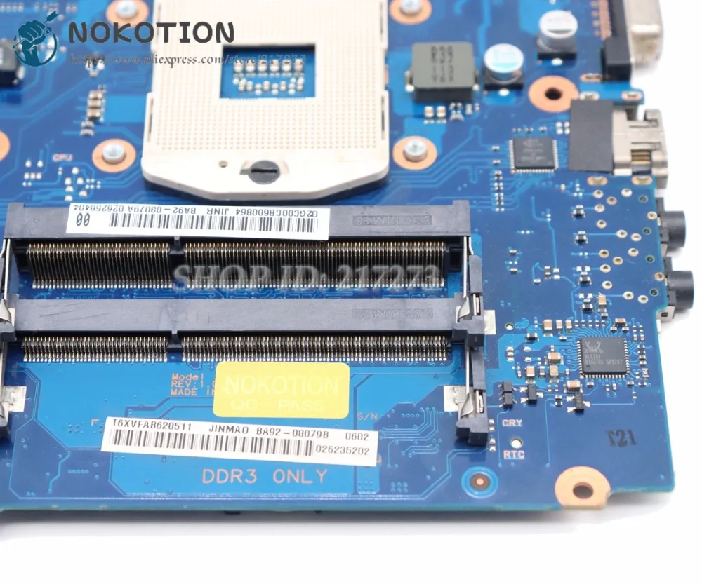 NOKOTION для samsung NP-RC520 RC520 Материнская плата ноутбука 15 дюймов HM65 DDR3 GT520M 1 ГБ BA92-08079A BA92-08079B