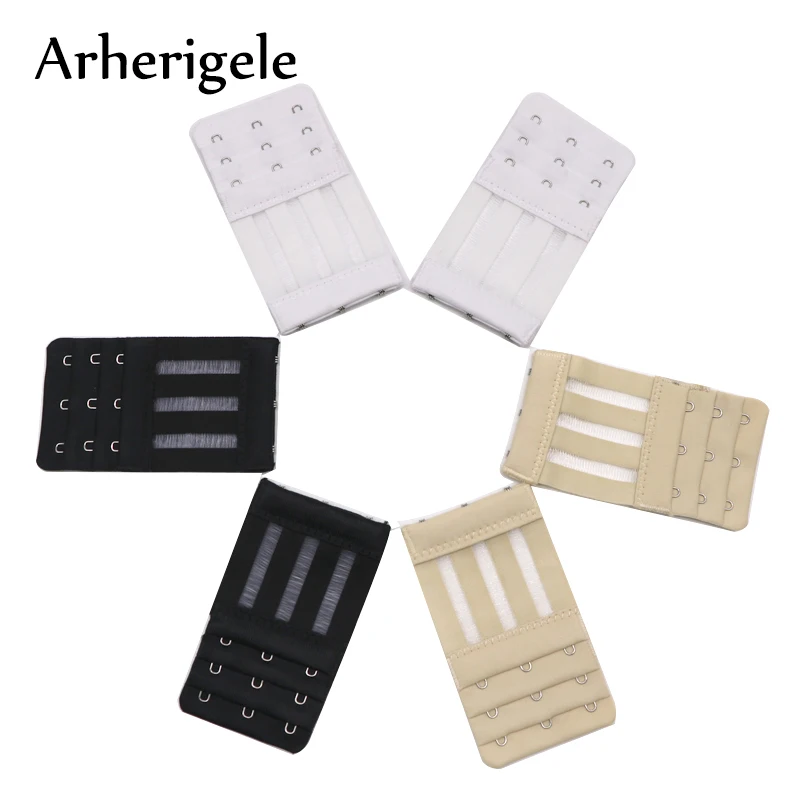 

Arherigele 5pcs Bra Extender 3 Hooks 3 Rows Nylon Bra Extension Strap Adjustable Clasp Bar Strap Connector Intimates Accessories