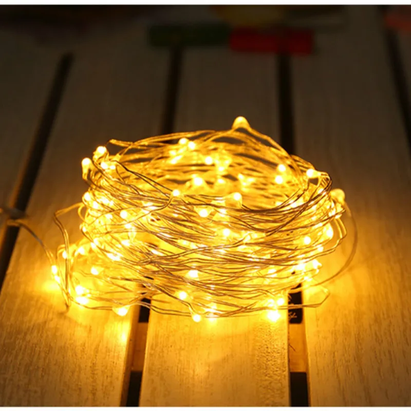 

2M 3M 5M Battery Operated LED Copper Wire String Lights for Wedding Christmas Garland Festival Party Home Decoration Lamp Banner