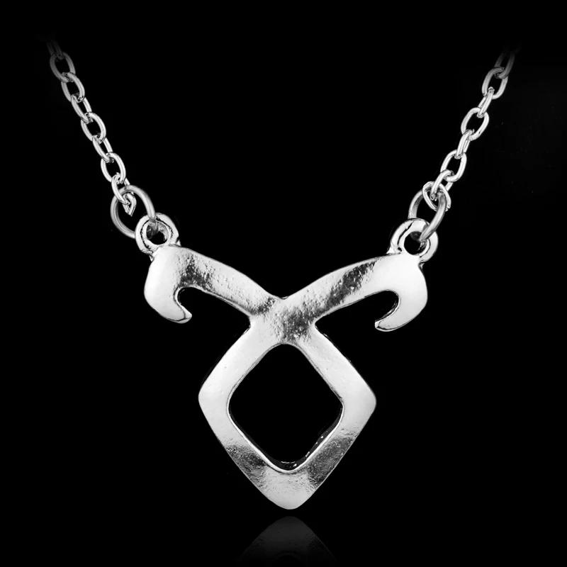 

Retro City of Bones Necklace Angelic Forces Power Rune Pendant Inspired By The Mortal Instruments Shadowhunters Collar For Men