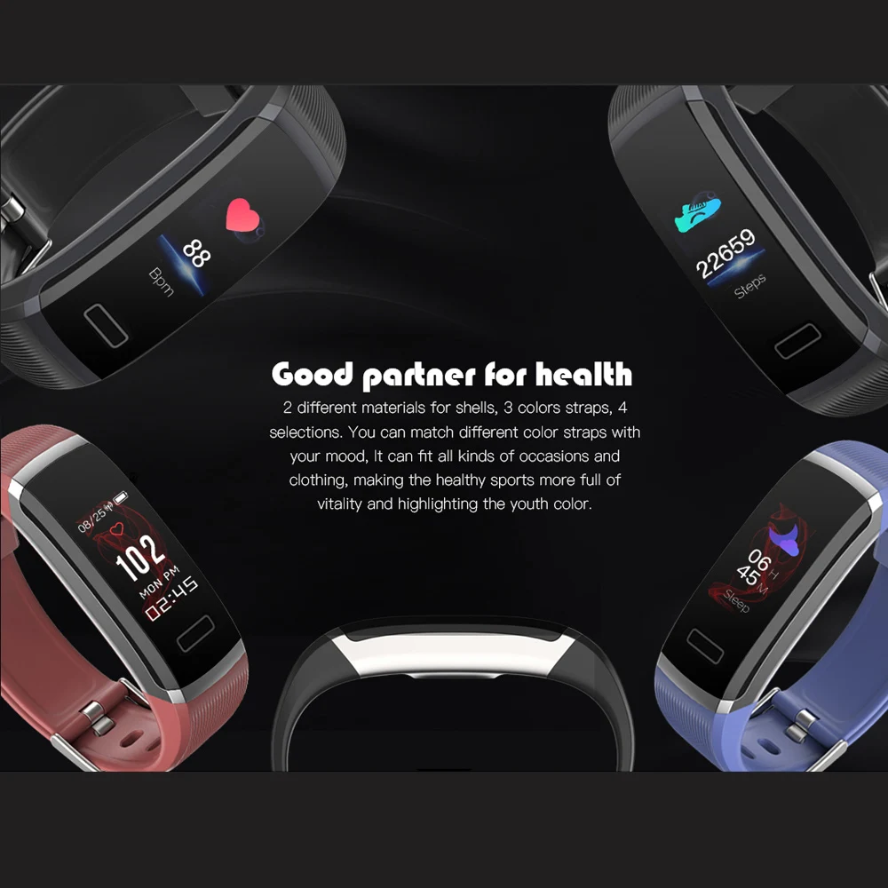 VESTMADRA VM01 Fitness Bracelet Waterproof Smart Wristband Heart Rate Monitor Sleep Monitor Activity Tracker for IOS Android