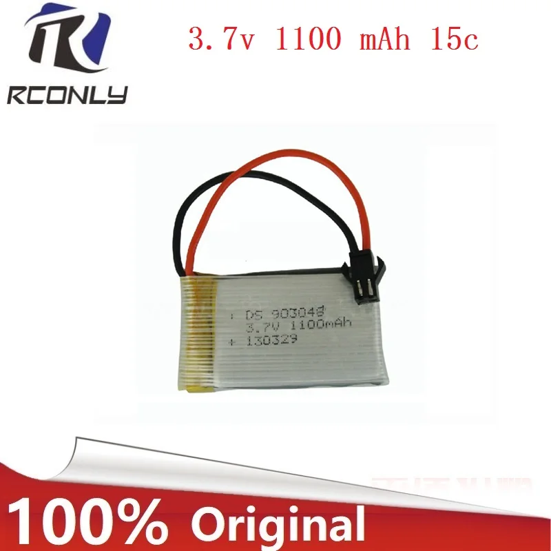 1pcs 3 7V 1100mAH Good supply remote control helicopter aircraft batteries lithium battery SM plug Lipo