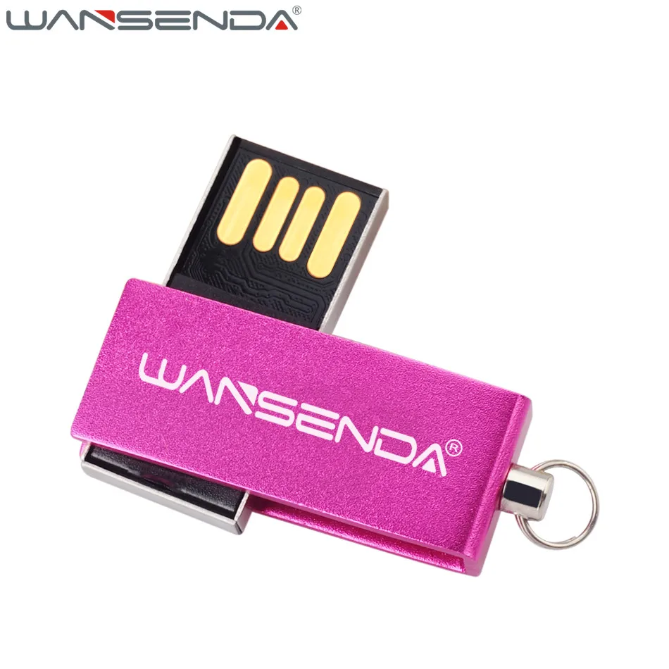 WANSENDA-S403 Водонепроницаемый USB флешка 16 ГБ 32 ГБ Вращающаяся ручка привода 4 ГБ 8 ГБ красочные pendrive USB 2,0 металл usb memory stick