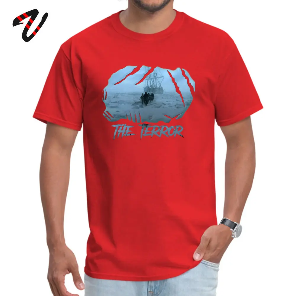 The Terror T-Shirt Classic Short Sleeve Fashionable Crew Neck Pure Cotton Tees Europe T Shirt for Men Summer/Autumn The Terror  -15776 red