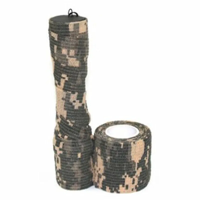 

5cmx4.5m Stretched Jungle Camo Stealth Wrap Hunting Camouflage Tape Waterproof Camo Stealth Tape Hunting Safety First Aid Tool