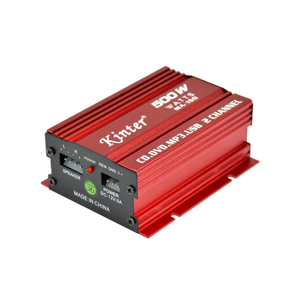 Mini 12V Hi-Fi 2 Channel  Car Auto Stereo Audio Amplifier AMP for  Motorcycle Subwoofer