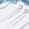 New Stainless Steel Long Handle Mixing Spoon, Bar Stirring Spoon for Cocktail, Ice Cream, Coffee, Juice, Tea, Drink, 9.4 Inches ► Photo 2/6