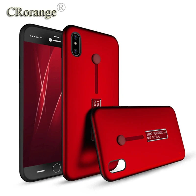 

Fashion 2 in 1 PC+TPU Flexible Ring Holder Case For iPhone 7 Plus Stand Hybrid Shockproof Back Cover Case For iPhone 6s Plus X 8