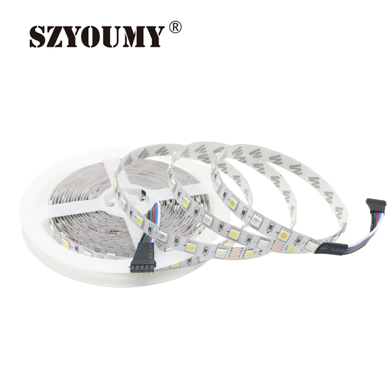 SZYOUMY 5 м RGBW SMD 5050 Светодиодная ленсветильник 12 В постоянного тока 60 светодиодов/м 300