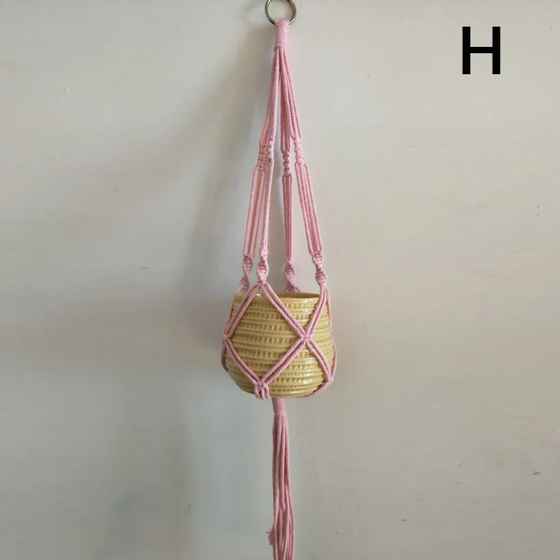 Винтажная Подвеска для растений из макраме корзина цветы дома подвесной