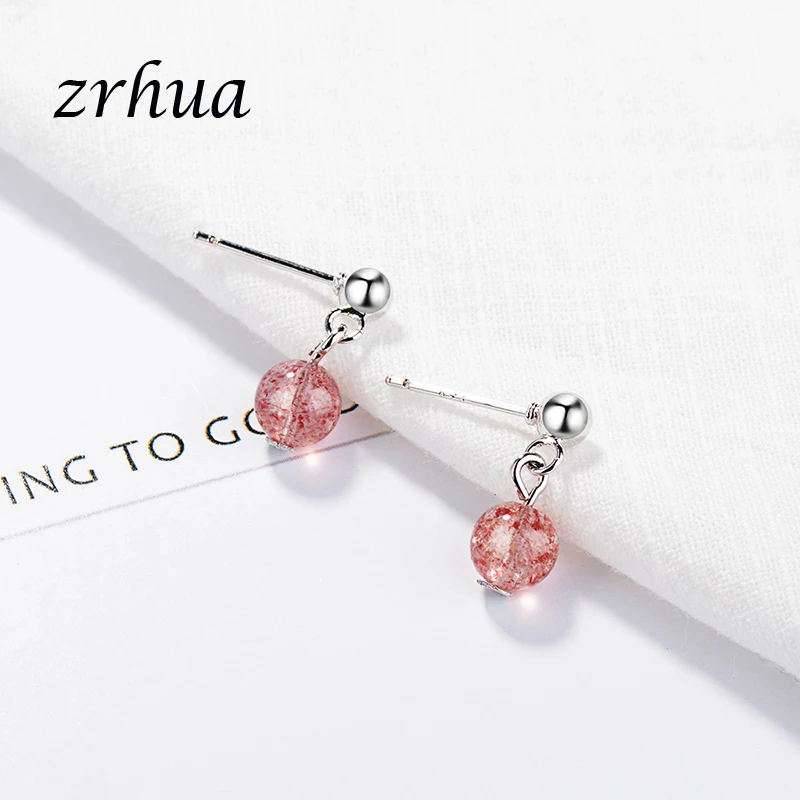 ZRHUA AAA + стразы серьги капельки с кристаллами пирсинг гвоздики для женщин