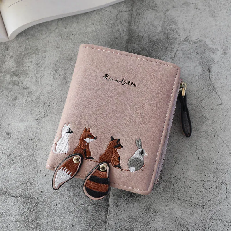 Women Cute Animal Purse Mini Casual Female Money Storage Wallet Travel Ladies Card Clutch Bag PU Leather Coin Monederos SS3459 (6)