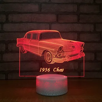 

Factory Direct Sales 3d Small Night Light Creative Acrylic 7 Color Usb 3d Lamp Retro Car New Fancy Led 3d Light Fixtures