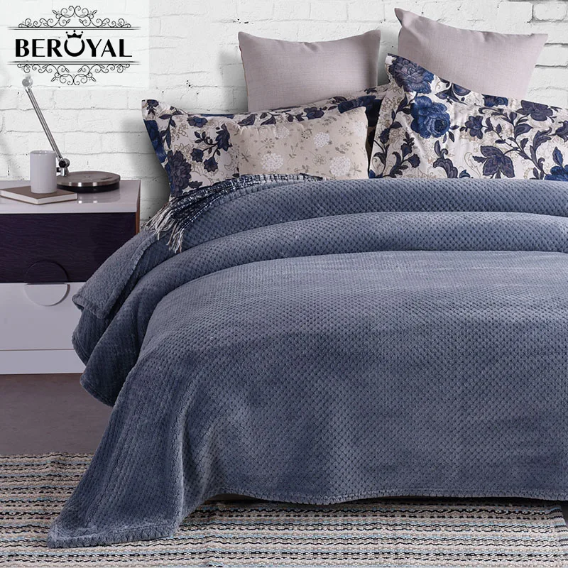 New 2018 1pc 100 Polyester Throw Blanket for Adult Soft Plush Fleece