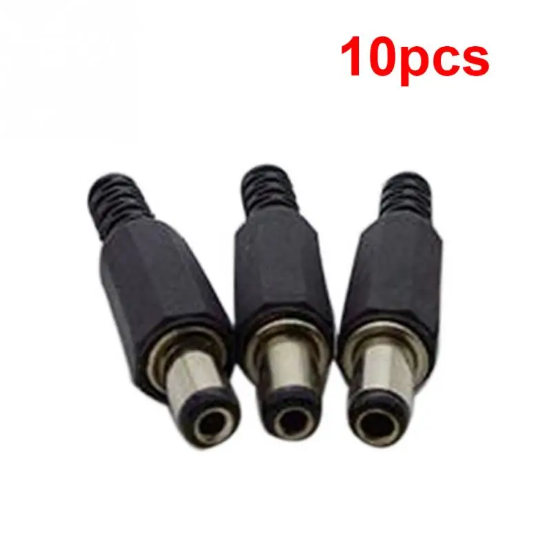 10Pcs 5.5 x 2.1mm Male Solder DC Power Barrel Tip Plug Jack Straight