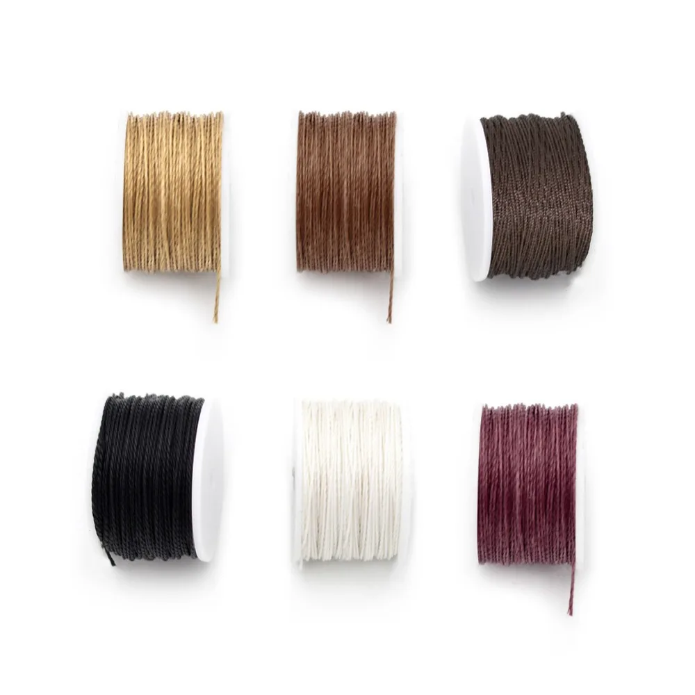 

0.8mm Round Professional Leather Sewing Waxed Thread, Hand-Stitched Accessories Line, Sturdy Polyester for Sewing awl kit