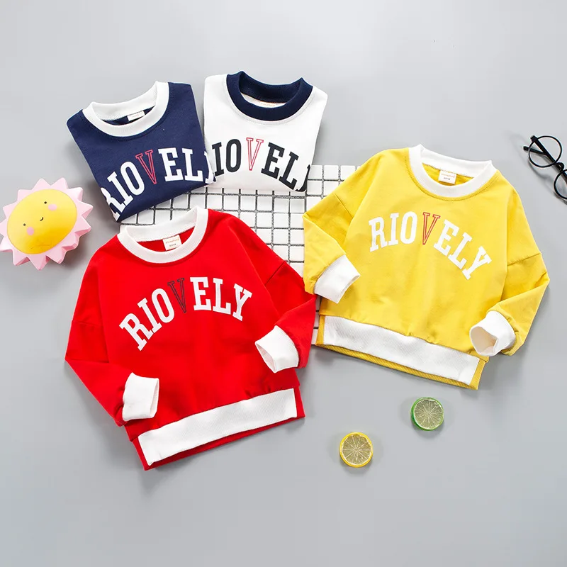 Soft Solid Kids Boys T Shirt Candy Color Long Sleeve Baby Girls T