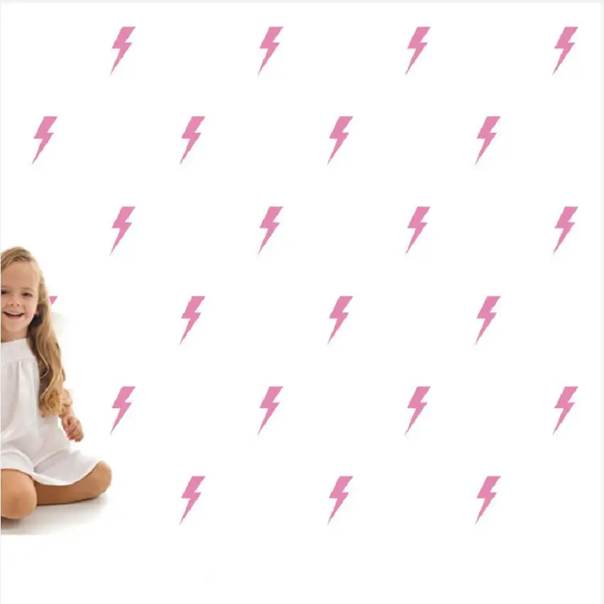 

96 Little Lightning Wall Sticker Wall Decal Removable DIY Home Decoration Art Wall Decors for Kids Vinyl Curved Decor Y-180