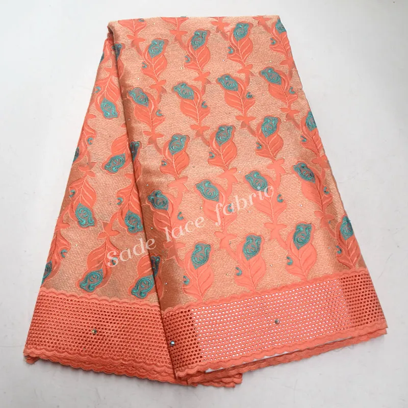 

Peach African Lace Fabric 2018 High Quality Guipure Lace Swiss Voile Lace With Stones Swiss Voile Lace In Switzerland QG401