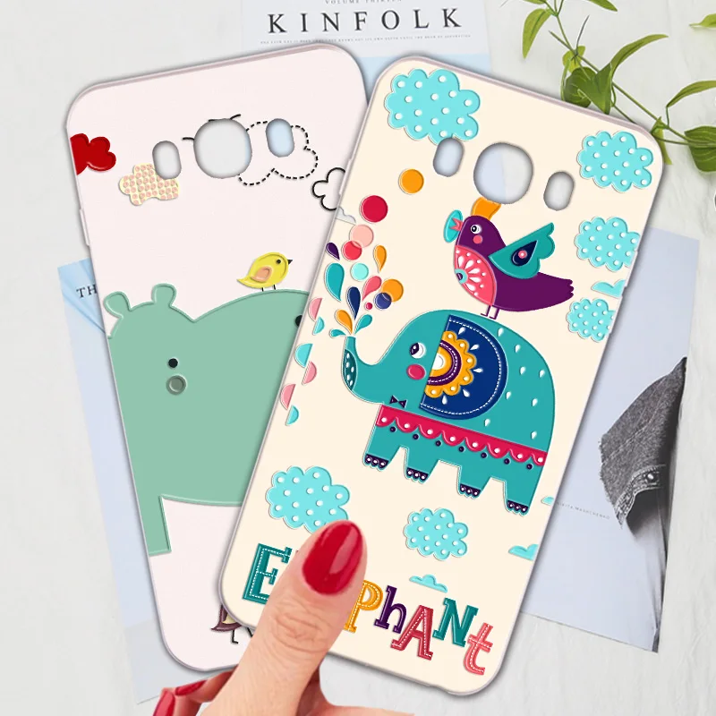 

Silicone Phone Case For Samsung Galaxy J7 2015 Case Cartoon Cute Animal Fresh Phone Bag Shell For Galaxy J7 2016 J710 Cover