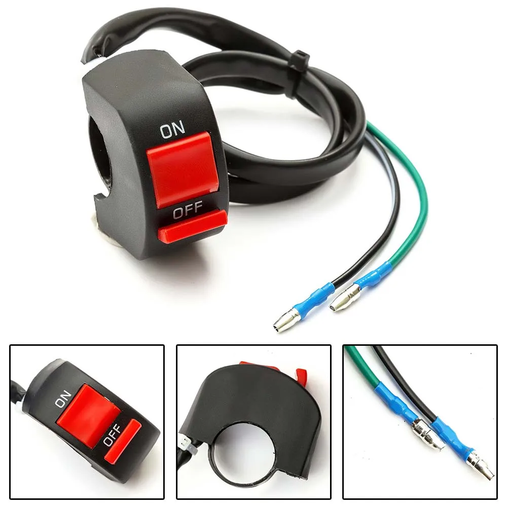 1PC On Off Cut Out Kill Headlight Switch Rocker Style Stop Ignition Switch 2 Wires For Mini Moto Quad Pit Dirt Race Bike ATV