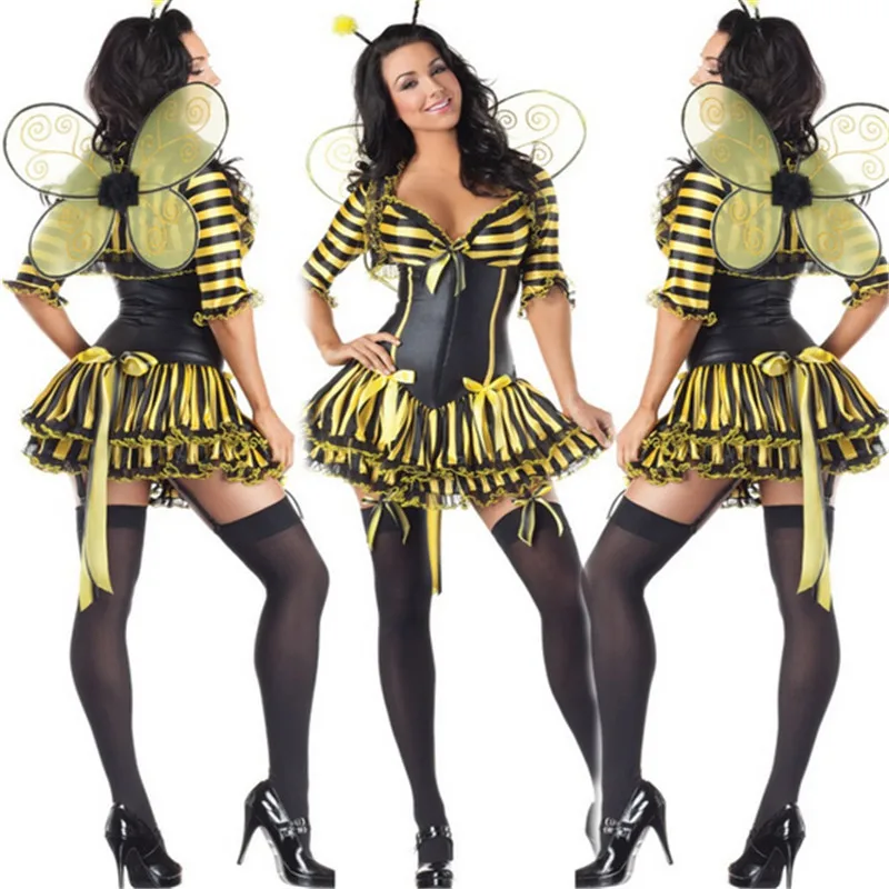 2017 latest sexy bee dress halloween costumes for women animation clothing womens cosplay halloween adult costume - Bee Halloween 2017 latest sexy bee dress halloween costumes for women animation clothing womens cosplay halloween adult costume - Bee Halloween