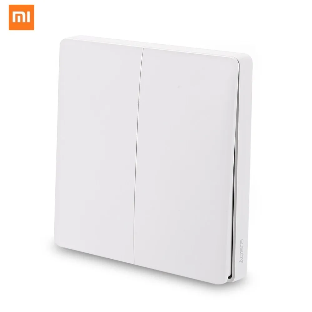 Оригинальный Xiaomi Aqara WXKG02LM Smart настенный выключатель света беспроводной