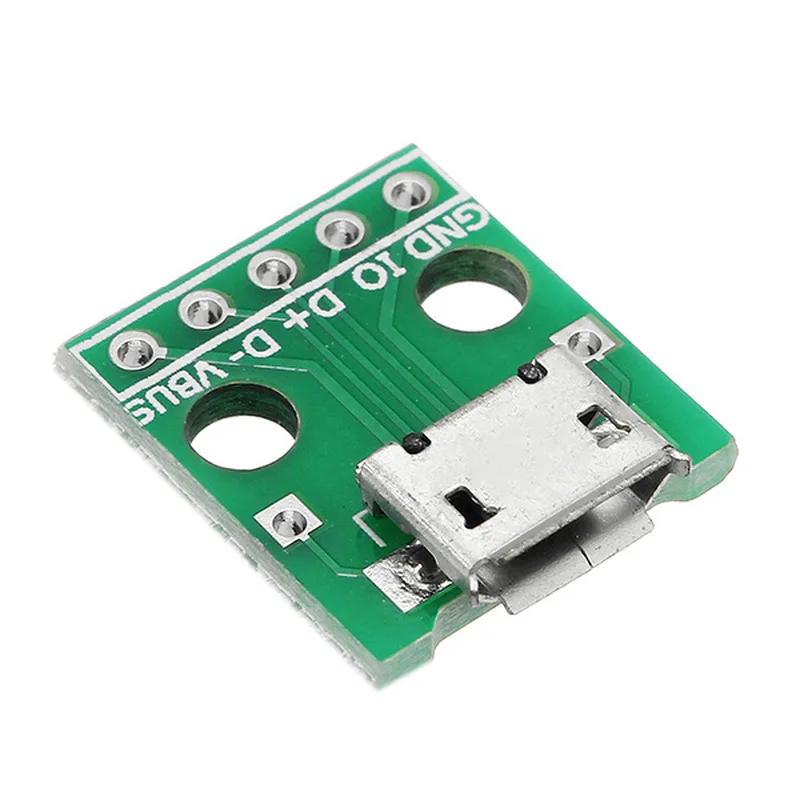 20 шт. Micro USB для Dip Гнезда B Тип микрофона 5P патч с паяльной адаптерной платой RC