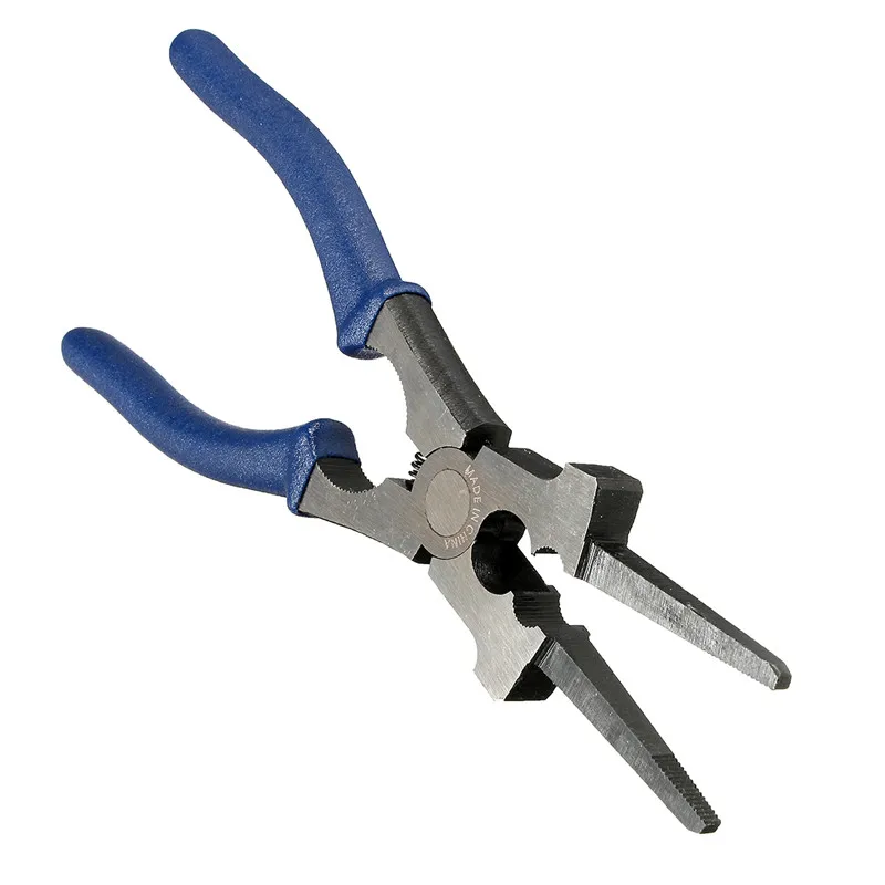 

Flat Mouth MIG Welding Pliers Insulated Handle Carbon Steel for Welding Torch Mig Wire Cutting Multipurpose Tools Spring Loaded
