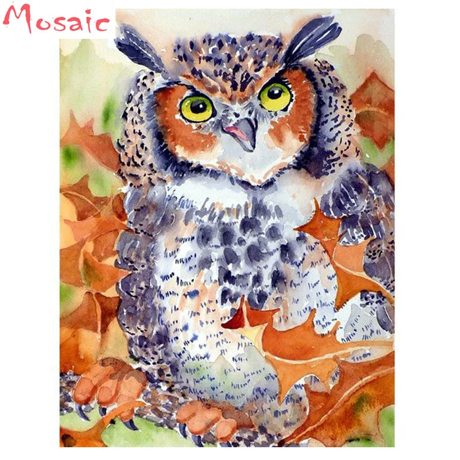 Diamond Embroidery square/round drill full DIY Painting owl Cross Stitch mosaic 5d diamonds with picture Needle Arts | Дом и сад
