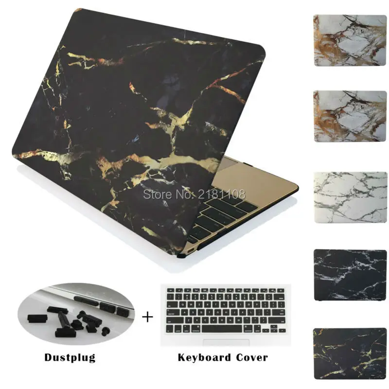

Marble Texture Painting Matte Hard Case Cover +keyboard Skin+ Dust plug for Macbook Air Pro 11 12 13 15 A1932 A1706 A1708