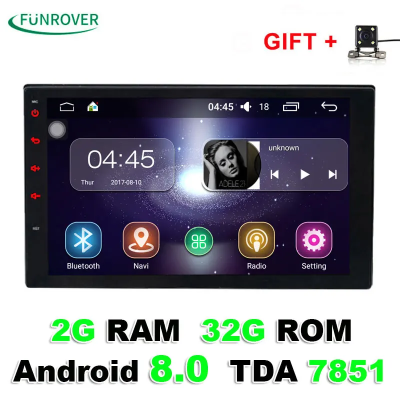 2018 Sale 2 Double Din Universal Car Radio Dvd Player Stereo 2g+32g 7 Inch Android 8.0 Autoradio Gps Navigation Quad-core Bt Fm 