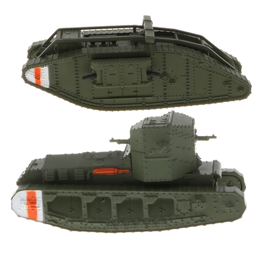 1:100 Britain MK. IV Female Tank & Mk.A Whippet panzer Model - WWI UK Army Vehicle Model Toy Soldier Gifts - 2pcs