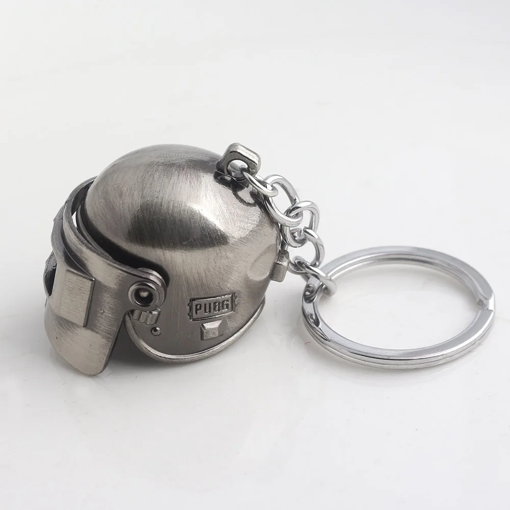 

SG Newest Black PUBG Big&Small Level 3 Helmet Keychain Playerunknown's Battlegrounds Can Opened&Closed Helmet Men Keyring Chians