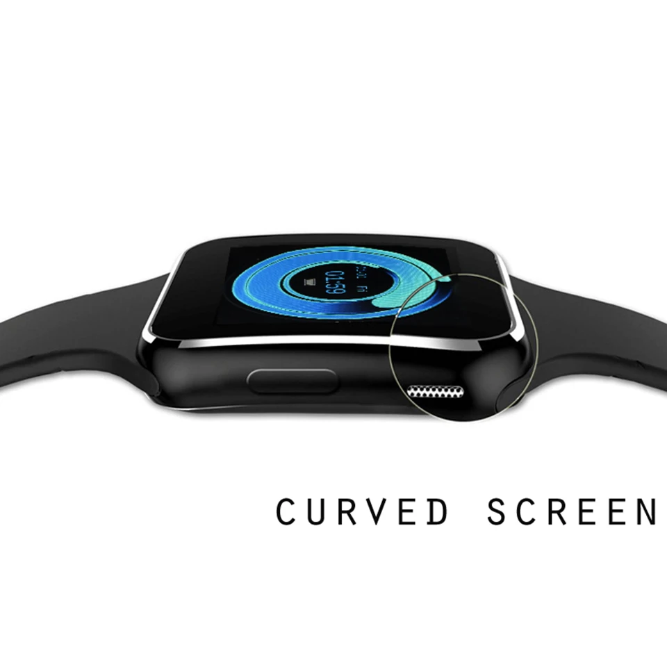 ITORMIS X6 Bluetooth Smart Watch Smartwatch Curve Touch Screen Phone Sport Fitness Pedometer Camera for Android PK DZ09 GT08 A1