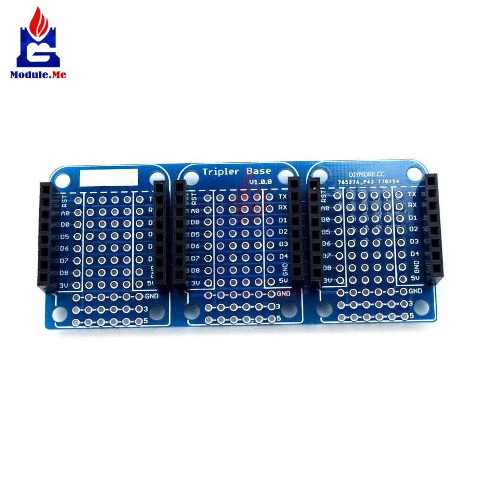 Tripler Base V1.0.0 Shield для WeMos D1 Mini ESP8266 двухсторонний фонарь с разъемом Micro USB