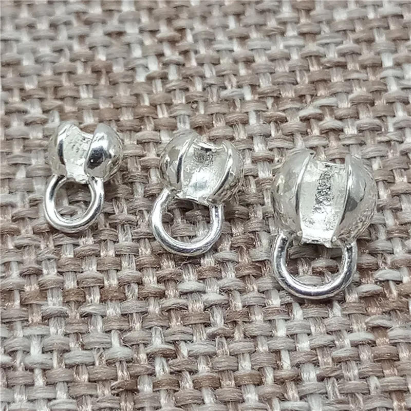 Tapas De Engarce De Plata Esterlina De 2,5 Mm - 100 Piezas/paquete