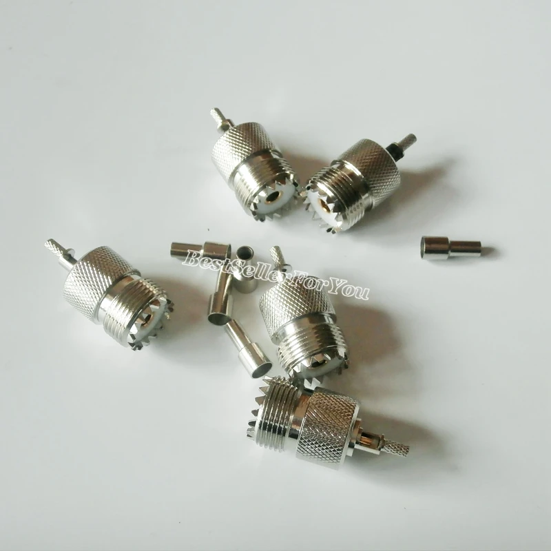10 шт. UHF female SO239 SO-239 обжимной оконный соединитель RG174 LMR100 RG316 кабельный