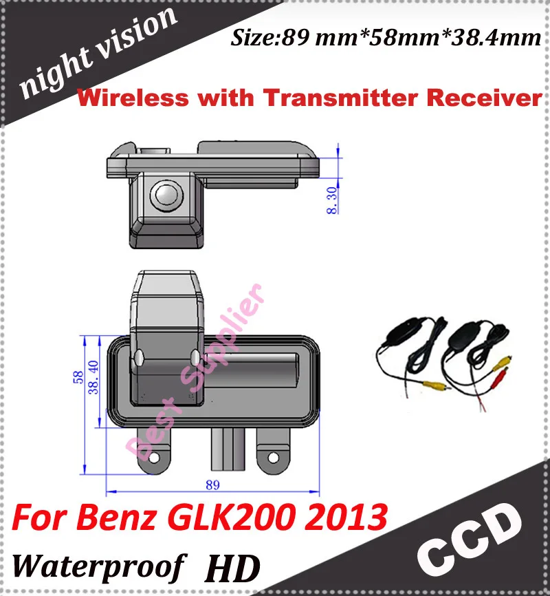 

Free shipping Wireless For Benz GLK200 2013 backup camera CCD night nision car back up camera Car rearview parking camera