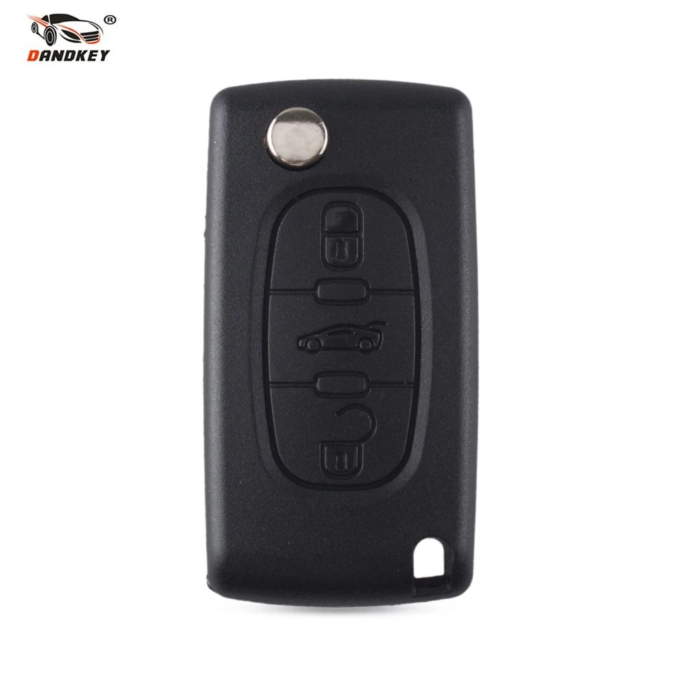 

DANDKEY CE523 VA2 For Citroen C2 C3 C4 C5 C6 C8 For PEUGEOT 307 107 207 407 408 Remote Flip Car Key Cover Shell Case With Logo
