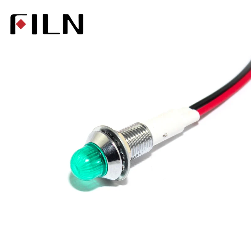 10 мм светодиодный металлический индикатор светильник водонепроницаемый IP67 сигнальная лампа 3 в 5 в 6 в 9 в 12 В 24 в 110 В 220 В красный желтый синий зеленый белый пилот печать