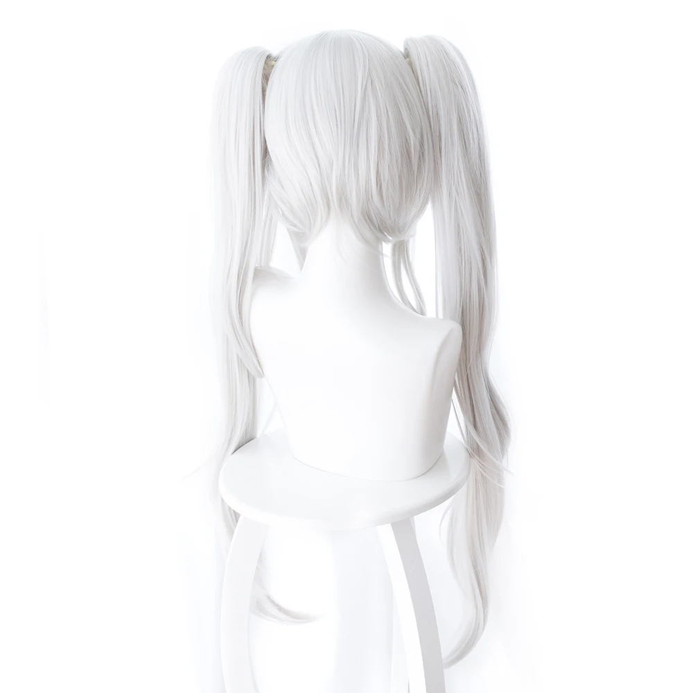 Игры Azur Lane косплэй парик 80 см длинные термостойкие синтетические серебряные белые волосы Azur Lane вампира парик для Хэллоуина косплей
