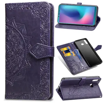 

Flip Stand Wallet Phone Cover For Samsung Galaxy A6S Premium Magnetic Leather Card Slots Picture Holder Shockproof Case