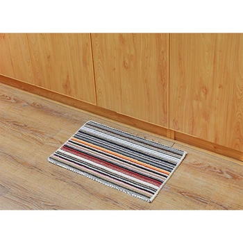 

Door Mat Carpet Color Stripe Entry Door Mat Woven Absorbent Mud Washable Pad Super Soft non-slip Spandex Back Pad Bath Mat